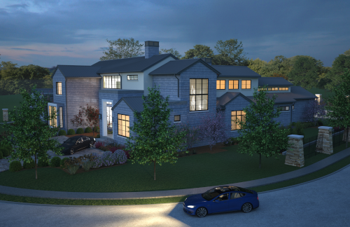 Front Elevation-LHS view at Night