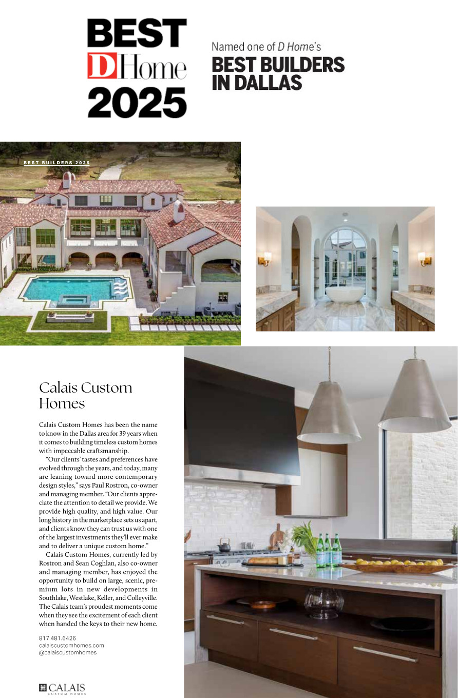 2025 DHome Best Builder Award Article