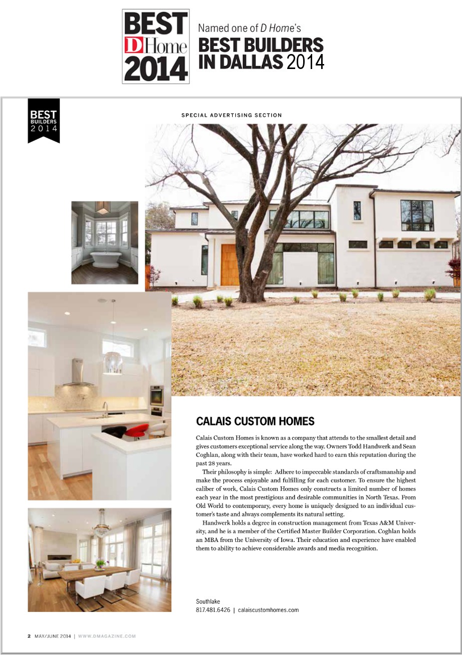 2014 DHome Best Builder Award Article